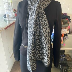 Michael Kors Monogram Black and Gray Scarf